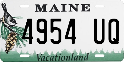 ME license plate 4954UQ