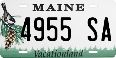 ME license plate 4955SA