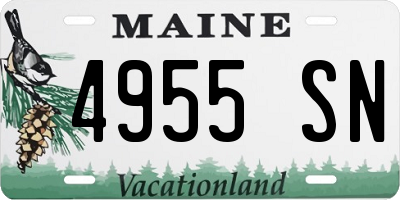 ME license plate 4955SN