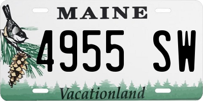 ME license plate 4955SW