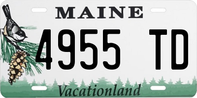 ME license plate 4955TD