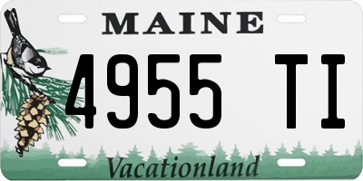 ME license plate 4955TI