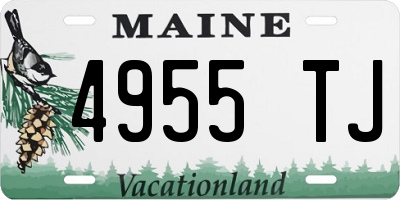 ME license plate 4955TJ