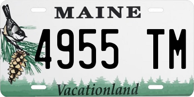 ME license plate 4955TM