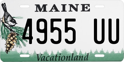 ME license plate 4955UU