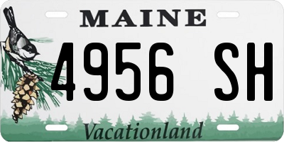 ME license plate 4956SH