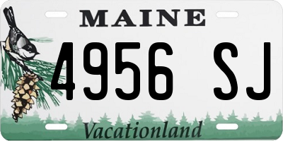 ME license plate 4956SJ