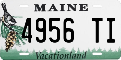 ME license plate 4956TI