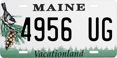 ME license plate 4956UG