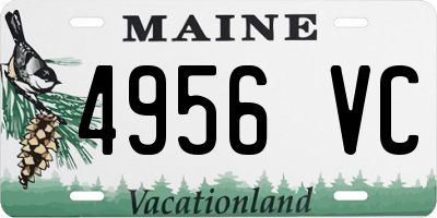 ME license plate 4956VC