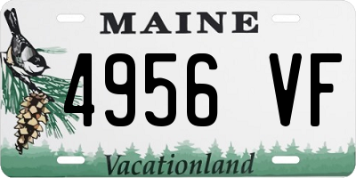 ME license plate 4956VF