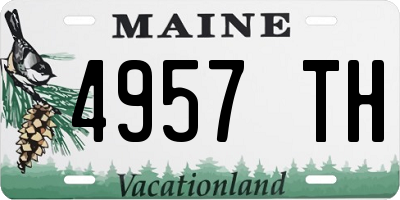 ME license plate 4957TH