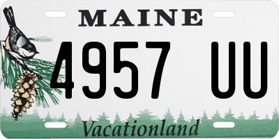 ME license plate 4957UU