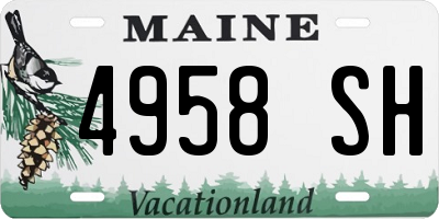 ME license plate 4958SH
