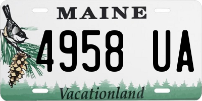 ME license plate 4958UA