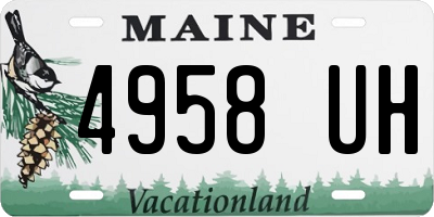 ME license plate 4958UH