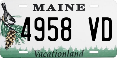 ME license plate 4958VD