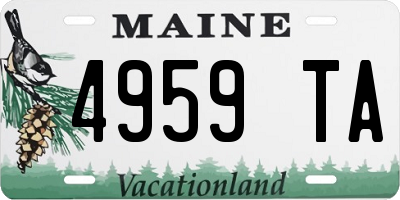 ME license plate 4959TA