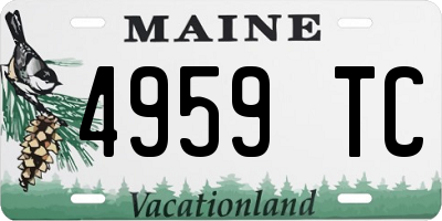 ME license plate 4959TC