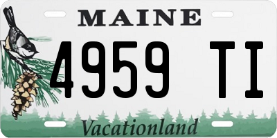 ME license plate 4959TI
