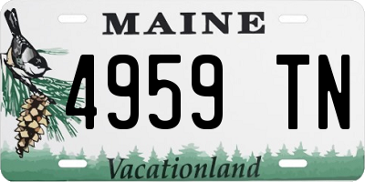 ME license plate 4959TN
