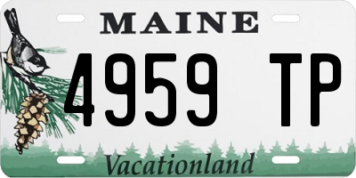 ME license plate 4959TP