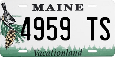ME license plate 4959TS