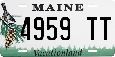 ME license plate 4959TT