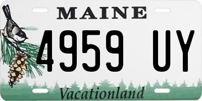 ME license plate 4959UY