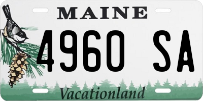 ME license plate 4960SA