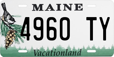 ME license plate 4960TY