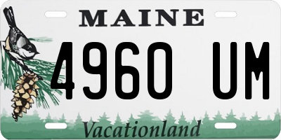 ME license plate 4960UM