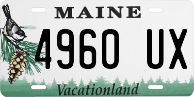 ME license plate 4960UX