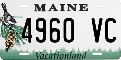 ME license plate 4960VC