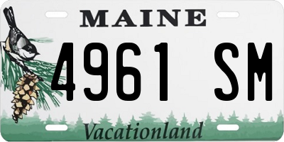 ME license plate 4961SM