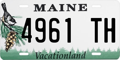 ME license plate 4961TH