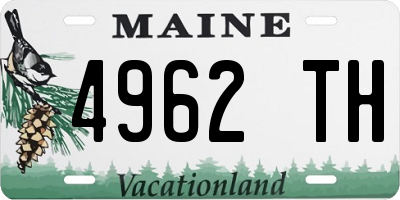 ME license plate 4962TH