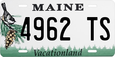 ME license plate 4962TS