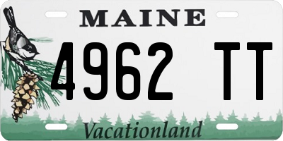 ME license plate 4962TT