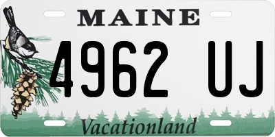 ME license plate 4962UJ