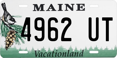 ME license plate 4962UT