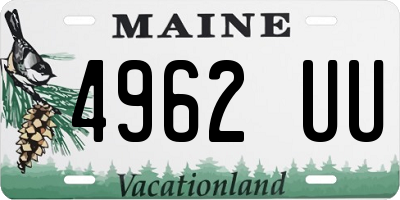 ME license plate 4962UU