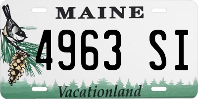 ME license plate 4963SI