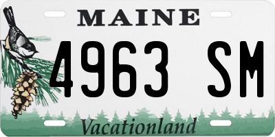 ME license plate 4963SM
