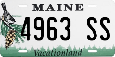 ME license plate 4963SS