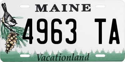 ME license plate 4963TA