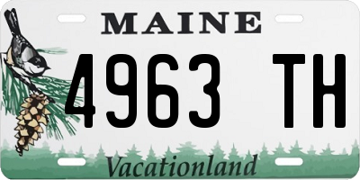 ME license plate 4963TH