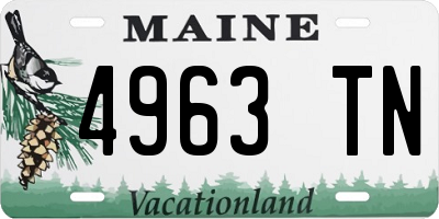 ME license plate 4963TN