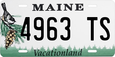 ME license plate 4963TS