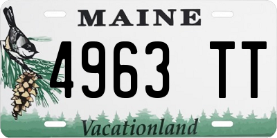ME license plate 4963TT